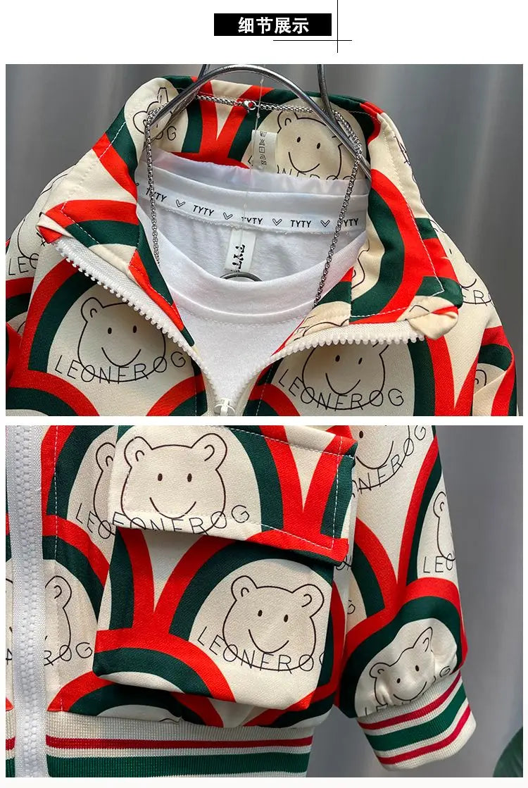 Spring Autumn Baby Clothes Suit Boys Outfit Sets Koean Girl Boys Coat + Pants SetsChildren's Set 2 To10 years Kids Outfits