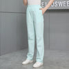 Solid Color Work Pants High Quality Women's Elastic Waist Doctor White Scrub Pants Spring Autumn Nurse Dental Care Uniform Pants