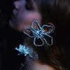 Stonefans Rhinestone Flower Earrings Luxury Ladies Banquet Jewelry Crystal Fashion Jewelry Wedding Camber Unique Dangle Earrings