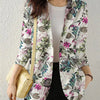 Women Autumn Blazer Retro Printed Coats Casual Long Sleeve Floral Outerwear ZANZEA Female Single Button Lapel Jackets Oversize