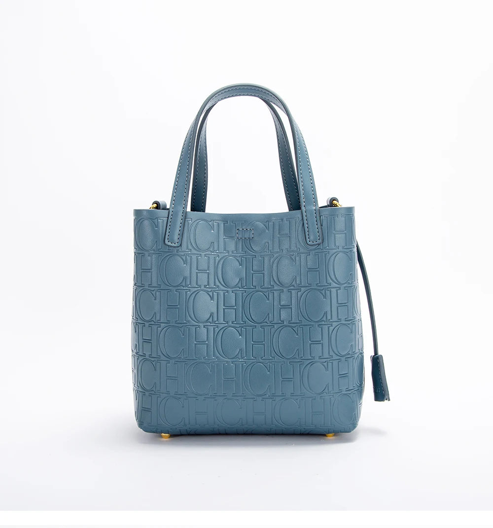 Seasonal New Solid Color Minimalist Women's Handbag Metal Buckle Accessories Exquisite and Versatile