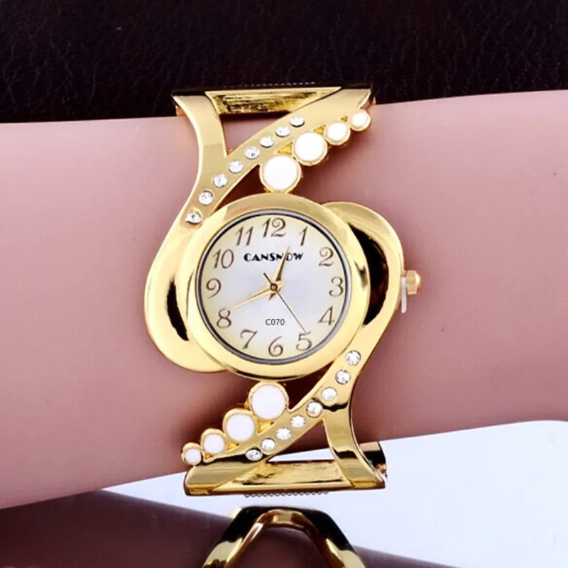 New Design Women Bangle Wristwatch Quartz Crystal Luxury Relojes Rhinestone Fashion Female Watches Hot Sale Eleagnt Mujer Watch
