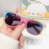 2024 New Trendy Cool Children's Colorful Shiny Square Sunglasses Girls Trendy Fashionable Cute Sun Glasses Kids Eyewear