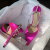 Luxury Crystal Sequined Women Pumps Elegant Thin High heels Spring Summer Fashion Chains Party Shoes Sexy Wedding Bridal Shoes