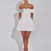 Mozision Off-shoulder Sequins Strapless Sexy Mini Dress Women Fashion Sleeveless Backless Sparkle High Waist Club Sexy Dress