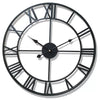 Modern 3D Large Wall Clocks Roman Numerals Retro Round Metal Iron Accurate Silent Nordic Hanging Ornament Living Room Decoration
