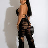RT Sexy Women Crochet Set Two Pieces Set Halter Backless Top Pants Tassels Knitted 2 Pieces Set Hollow Out Crocheted Beach Set