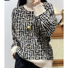 High-end 100% goat sweater women stand collar bottom loose sweater autumn winter new style of western style with age reduction