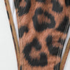 3 Pieces Leopard Triangle Halter String Bikini Hollow Out Swimsuit Women Swimwear Female Bathers Bathing Swimming Swim Suit