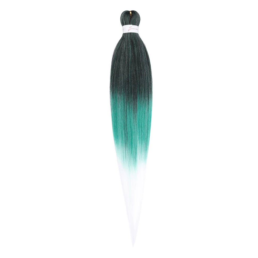 Pre-stretched Braids Synthetic Hair Professional Itch Free Hot Water Setting Fiber 30'' Ombre Yaki Texture Braid Hair Extensions