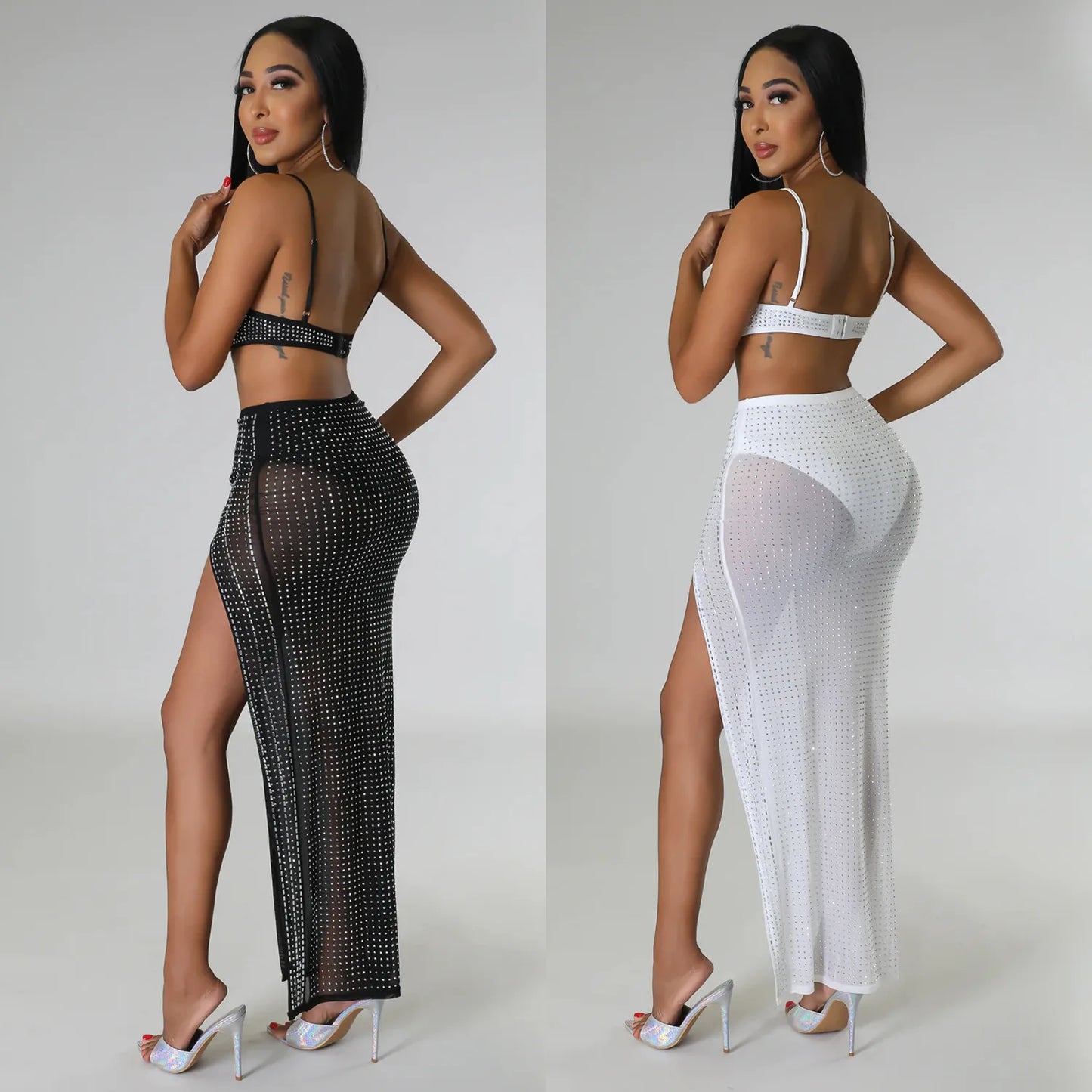 High Waist 2 Piece Bikini Set With Cover Up 2022 Swimsuit Women Print Sleeveless Bathing Suit Beachwear Swimming Biquini New
