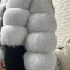 2025 MAOMAOKONG Natural Real Fox Fur Coat Women Winter Long Sleeve Luxury Raccoon Fur Jackets Thick Top Female Furry Coat Vest