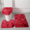 3PCS/set Solid Color Home Carpets Toilet Lid Cover Rugs Kit Non-slip Foot Mat for Bathroom Floor Bath Rug Foot Mat