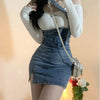 Spring Elegant Vintage Knitted Suits Women Even Party Clothing Korean 3 Piece Dress Set Office Lady Sweater Vest + Mini Skirt