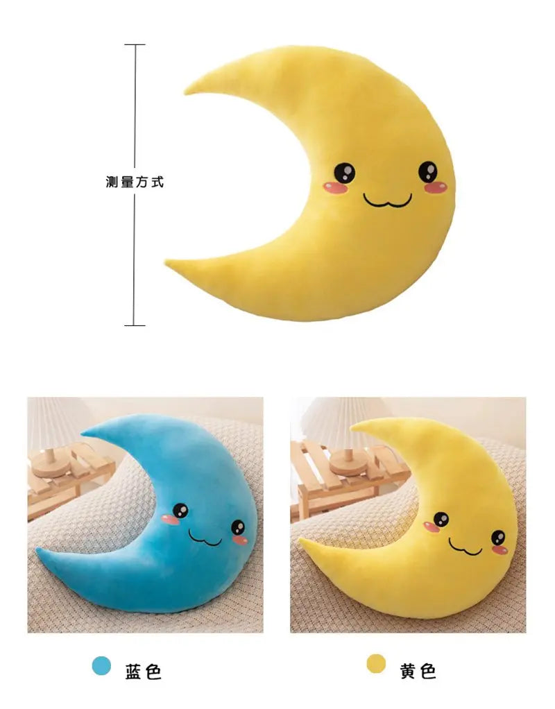 25cm New Sky Style Funny Moon Soft Plush Toy Baby Cute Throw Pillow Comfort Dolls Home Decor Xmas Gift Kids