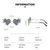 Rimless Sunglasses Women Luxury Brand Rhinestone Sun Glasses Ladies Cute Heart Shape Punk Party Eyewear очки від сонця женские