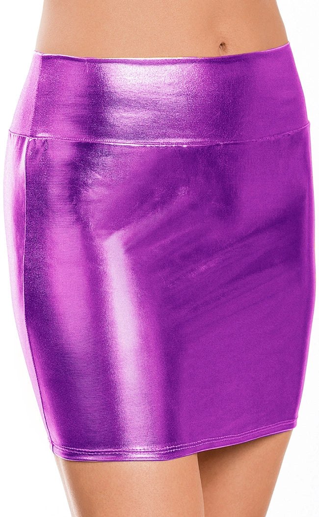 Autumn and Winter Mid-Length Imitation Leather Bronzing plus Size Skirt