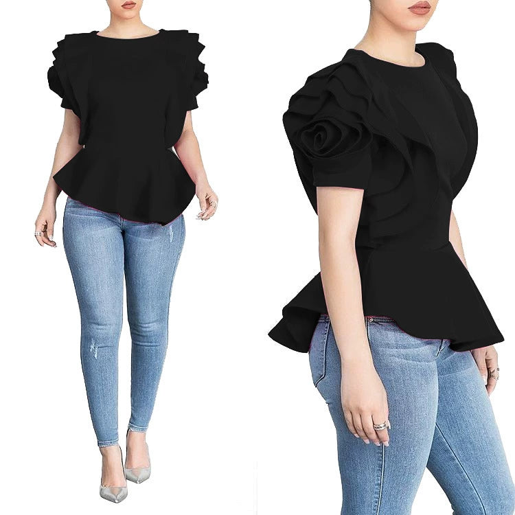 New Style Bandage Crop Top Girl Club Shirt Sexy Woman Blouse