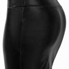 Autumn and Winter Mid-Length Imitation Leather Bronzing plus Size Skirt