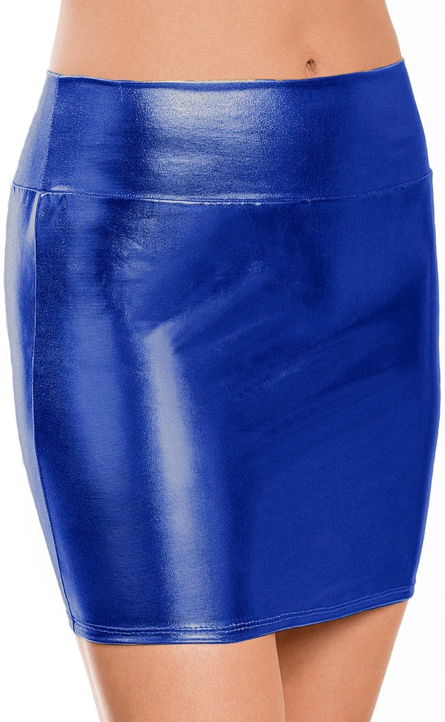 Autumn and Winter Mid-Length Imitation Leather Bronzing plus Size Skirt