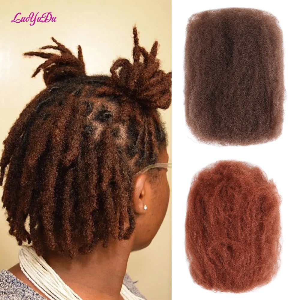 Afro kinky Curly Synthetic Braiding Hair Extensions For DIY Good Omens Cosplay 10 Inch 50g/pcs For Dreadlocks Twist Braids Hair