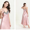 Women's Nightdress Lace Satin Nightgowns Sexy Lingerie Long Chemise Sleepwear