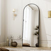 64"x21" Full Length Mirror Arched Full Mirror Free Standing Leaning Mirror Wall-Mounted Mirror Aluminum Frame Modern Mirrors