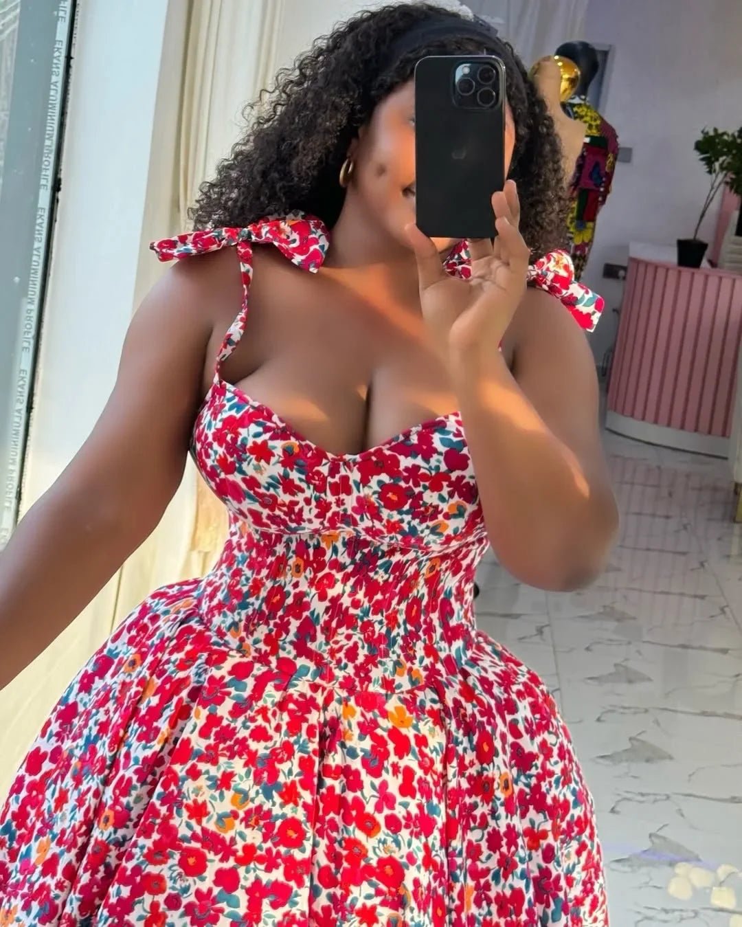 African Dresses For Women 2025 New African Clothes Dashiki Flower Print Ankara Dresses Bazin Traditional Robe Africa Dress - MAGUSTA BEAUTY