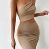 Women's Dresses Solid Sexy Backless One Shoulder Bodycon Dress