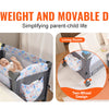 VEVOR Baby Bassinet 77 pounds Load Capacity Easy to Fold Portable Baby Bassinet Bedside Sleeper with Storage Basket and Wheels