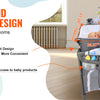 VEVOR Baby Bassinet 77 pounds Load Capacity Easy to Fold Portable Baby Bassinet Bedside Sleeper with Storage Basket and Wheels