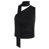 Backless Sexy Off Shoulder Halter Tank Tops Women Vintage Sleeveless Crop Top Y2K Clothes Club Female Casual Summer - MAGUSTA BEAUTY