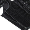 Black Velvet Sexy Overbust Corset Crop Tops Women Front Lace Up Side Zipper Shoulder Strap Bustier Vest Slimming Shaper Camis - MAGUSTA BEAUTY