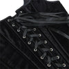 Black Velvet Sexy Overbust Corset Crop Tops Women Front Lace Up Side Zipper Shoulder Strap Bustier Vest Slimming Shaper Camis - MAGUSTA BEAUTY