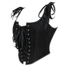 Black Velvet Sexy Overbust Corset Crop Tops Women Front Lace Up Side Zipper Shoulder Strap Bustier Vest Slimming Shaper Camis - MAGUSTA BEAUTY