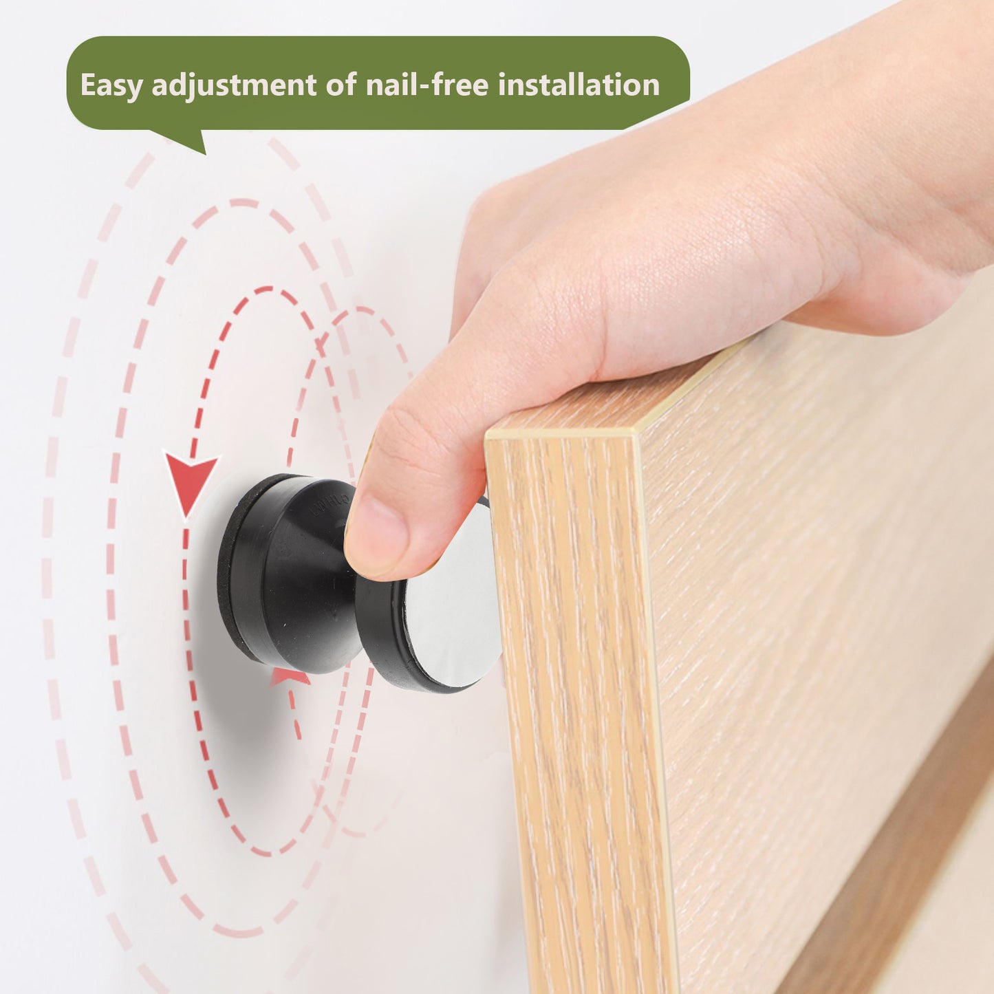 2 Pcs Adjustable Bed Frame Furniture Fall Preventer Stoppers Anti-shake Tool Holder 4.2X4CM Headboard Wall Black Plastic