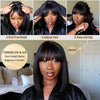 Choice Short Bob Wig Bone Straight 100% Human Hair With Bangs 3x1 Lace Middle Part Wigs For Black Women Bob Wigs - MAGUSTA BEAUTY