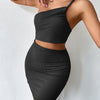Women's Dresses Solid Sexy Backless One Shoulder Bodycon Dress