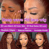 Deep Curly Wigs Human Hair Chocolate Brown 13x4 13x6 Hd Lace Frontal Wig Colored Water Wave Lace Front Wig for Women 30 36 Inch - MAGUSTA BEAUTY