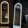 63"x20" Arched Full Length Mirror with Lights,LED Mirror Full Length,Lighted Floor Mirror with Stand,Full Body Mirror