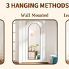 Arched Full Length Mirror, 71"x26" Full Body Floor Mirror Standing Hanging or Leaning Wall, Full Body Mirror with Stand