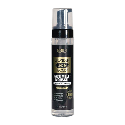Ebin New York Wonder Lace Bond Lace Melt Mousse Supreme 8.5oz/ 250ml - Maximum Hold, Ideal for Seamless Lace Melts - MAGUSTA BEAUTY