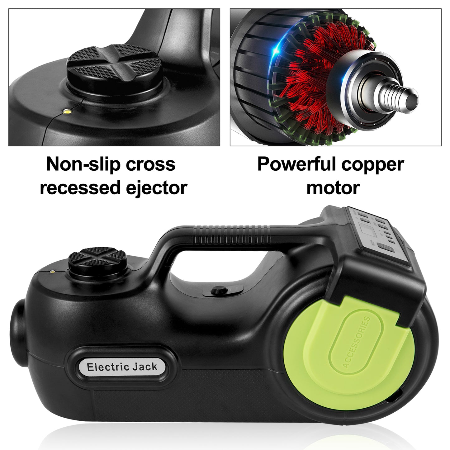 VEVOR 5 Ton 12V Electric Car Jack Kit + Impact Wrench LED Light Portable Hydraulic Jack 13.5-36 CM Tire Lifting Car Repair Tool