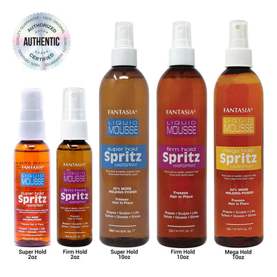 Fantasia Liquid Mousse Spritz - Strong Hold, Fast Drying, Long-Lasting Style, Perfect for All Hair Types - MAGUSTA BEAUTY