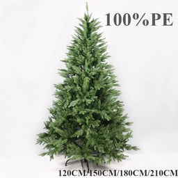 Full PE Artificial Large Christmas Tree PE Material Christmas Tree Home Party Atmosphere Xmas Decorations 1.2m to 2.1m navidad - MAGUSTA BEAUTY