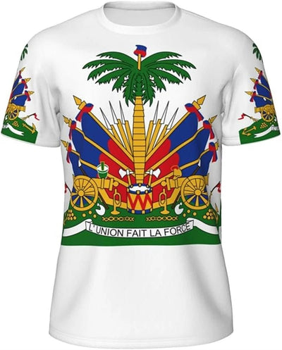 Haitian Flag T-shirt Men 3D Print Haiti Emblem Symbol Vintage T Shirts Summer Fashion Streetwear Short Sleeve Y2k Mens Clothing - MAGUSTA BEAUTY