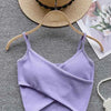  Irregular Casual Sport Camisole Women Strap Design Solid Fashion 2023 Y2K Elegant Ladies Chic Slim Tank Tops - MAGUSTA BEAUTY