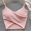  Irregular Casual Sport Camisole Women Strap Design Solid Fashion 2023 Y2K Elegant Ladies Chic Slim Tank Tops - MAGUSTA BEAUTY