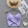  Irregular Casual Sport Camisole Women Strap Design Solid Fashion 2023 Y2K Elegant Ladies Chic Slim Tank Tops - MAGUSTA BEAUTY