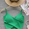 Irregular Casual Sport Camisole Women Strap Design Solid Fashion 2023 Y2K Elegant Ladies Chic Slim Tank Tops - MAGUSTA BEAUTY